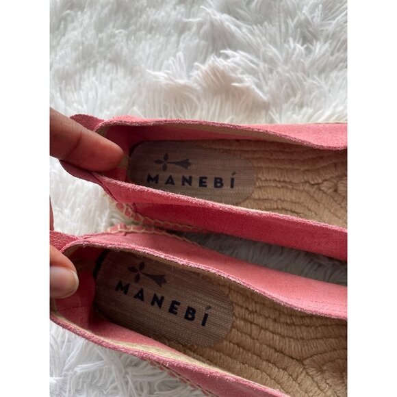 MANEBI Women's Suede Pink Espadrilles Size 41 - Picture 8 of 9